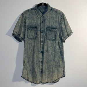 Calvin Klein acid wash denim button up (Size M)